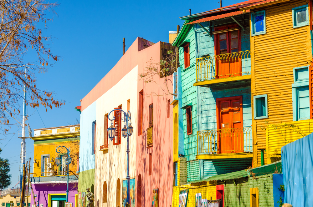 Colourful buildings in Buenos AIres