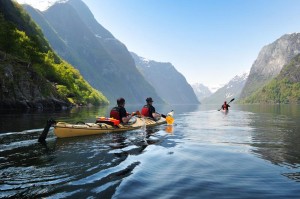 Kayaking in the  Norway Fjords