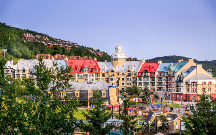 Mont-tremblant-village in the Rocky Mountains. 