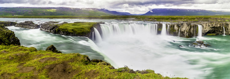 The Godafoss waterfall in Iceland