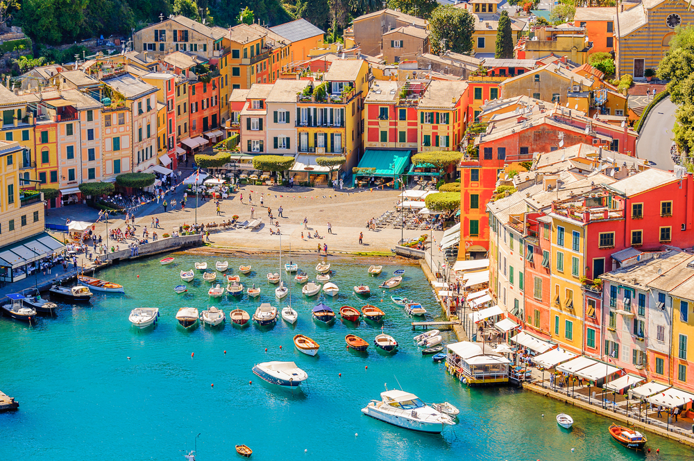 A small harbour during a sunny day in Genoa