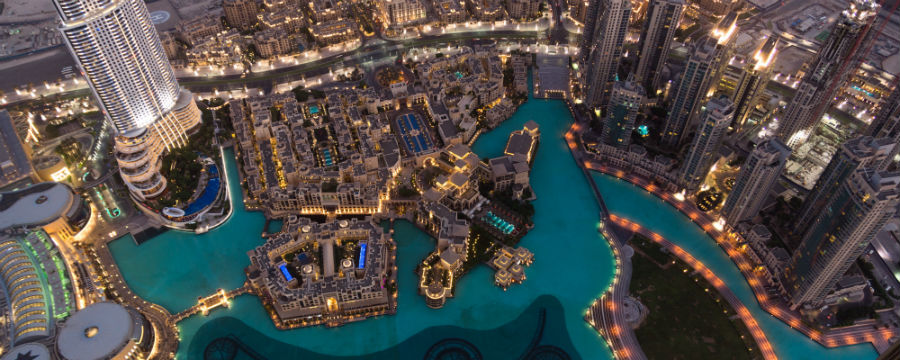 Dubai Fountain Area from Burj Khalifa