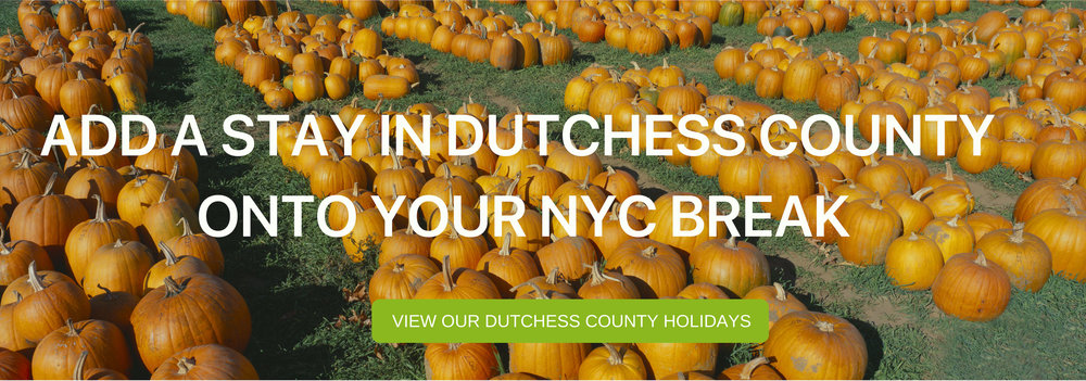 A banner that says "Add a Stay in Dutchess County onto Your NYC Break"