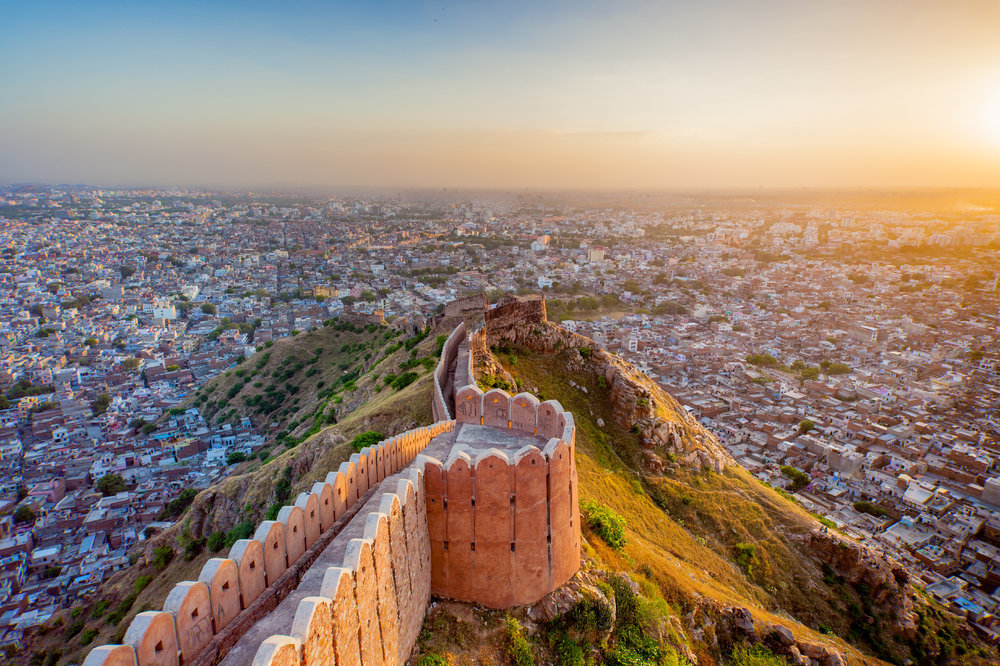 Jaipur from Nahargarh Fort at sunset.jpeg