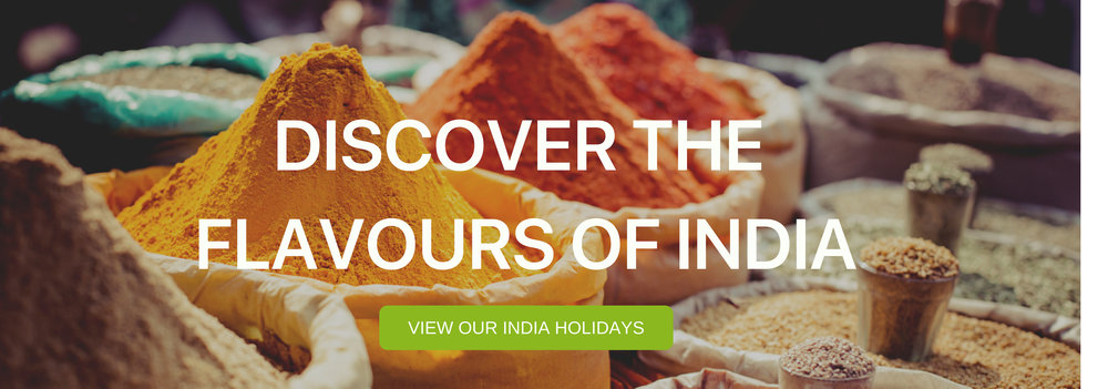 A banner that says "Discover the Flavours of India" 