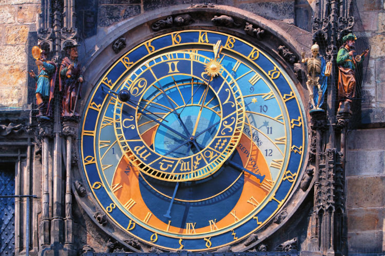 Famous astronomical clock Orloj in Prague.jpg
