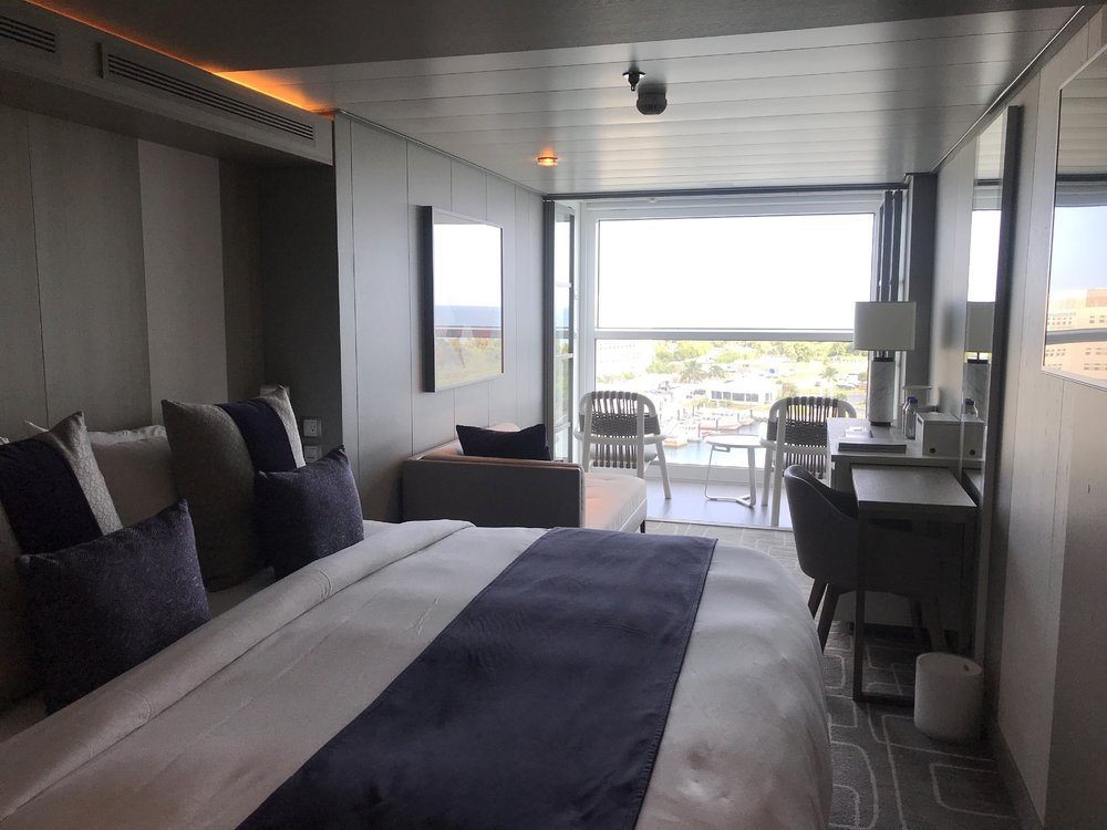 A room on-board the Celebrity EDGE with an Infinity Garden. 