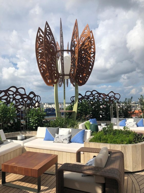 The rooftop garden, Eden, on-board the Celebrity EDGE