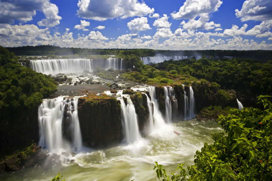 The Iguazu Falls from above. 