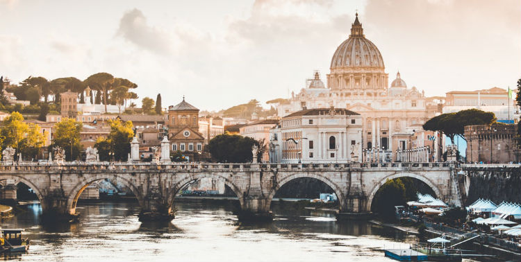 Vatican City during the sunset