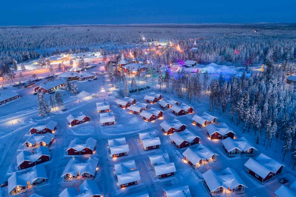 Lapland in Finland at night